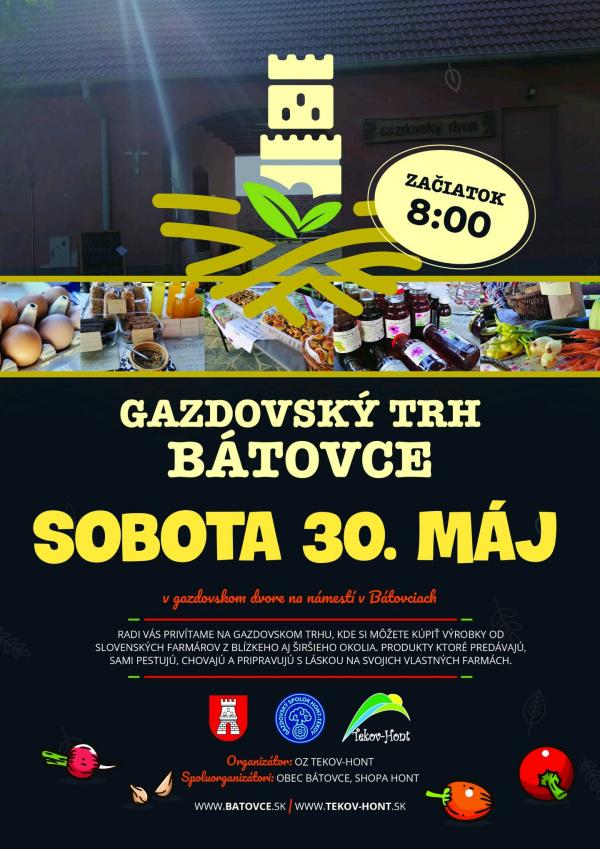 Gazdovský trh Bátovce 2020 - Podujatie