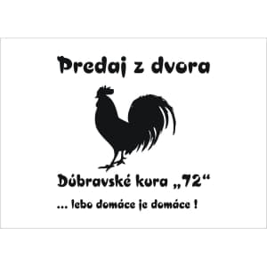 Dúbravské kura „72“ - Lokálny trh